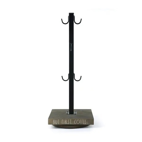 New Rae Dunn BUT FIRST COFFEE 6 hook mug holder - Picture 2 of 4